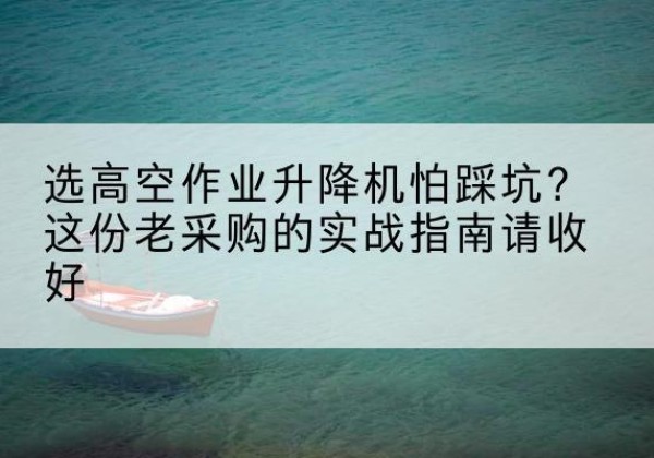 泰州高空作业升降机厂家推荐-选高空作业升降机怕踩坑？这份老采购的实战指南请收好